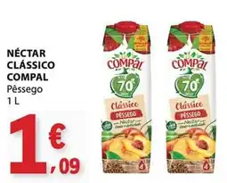 E.Leclerc Néctar clássico compal pêssego promoção