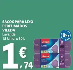 E.Leclerc sacos para lixo perfumados vileda lavanda promoção