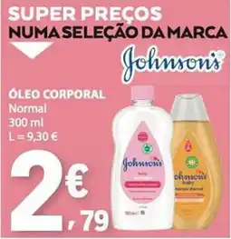 E.Leclerc óleo corporal johnson's promoção