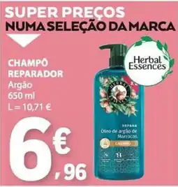 E.Leclerc Champô reparador argão herbal essences promoção