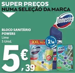 E.Leclerc Domestos bloco sanitário powers lime promoção