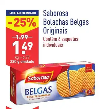 ALDI Saborosa Bolachas Belgas Original 220g promoção