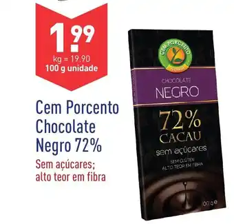 ALDI Cem Porcento Chocolate Negro 72% 100g promoção