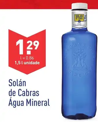 ALDI Solán de Cabras Água Mineral 1,5L promoção
