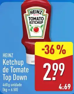 ALDI Heinz ketchup de tomate top down promoção