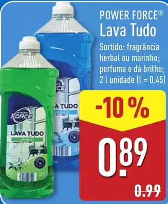 Power force lava tudo
