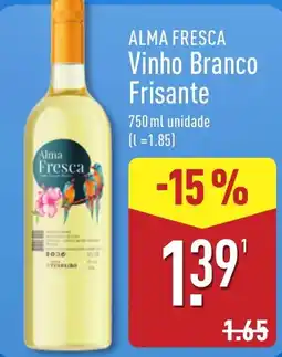 ALDI Alma Fresca Vinho Branco Frisante promoção