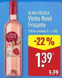 ALDI Alma Fresca Vinho Rosé Frisante promoção