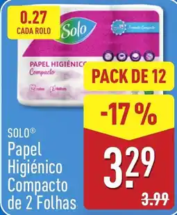 ALDI Solo Papel Higiênico Compacto de 2 Folhas promoção