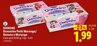 Danonino petit morango/banana e morango