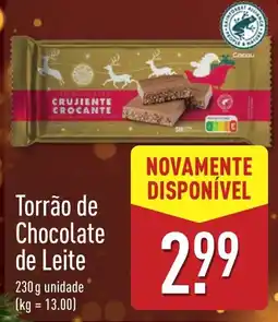 ALDI Cacau torrão de chocolate de leite promoção