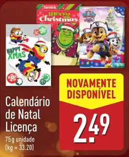 ALDI Calendário de Natal Licença promoção