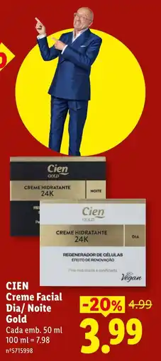 Lidl Cien Creme Facial Dia/ Noite Gold promoção