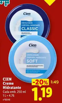 Lidl Cien Creme Hidratante promoção
