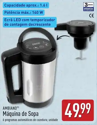 Ambiano máquina de sopa