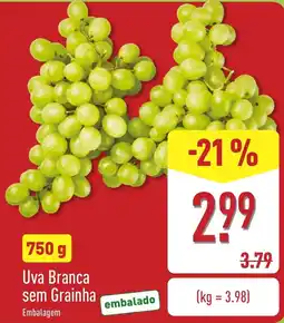 ALDI Uva Branca sem Grainha promoção