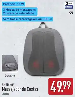 ALDI Ambiano massajador de costas promoção