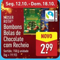 ALDI moser roth bombons bolas de chocolate com recheio promoção