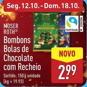 Moser roth Bombons Bolas de Chocolate com Recheio