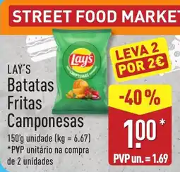 ALDI Lay's Batatas Fritas Camponesas promoção