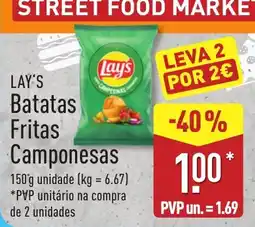 ALDI Lay's Batatas Fritas Camponesas promoção