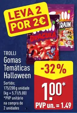 ALDI Trolli Gomas Temáticas Halloween promoção