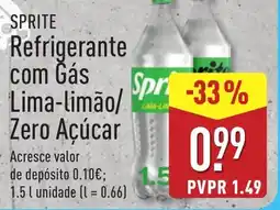 ALDI Sprite refrigerante com gás lima-limão/zero açúcar promoção