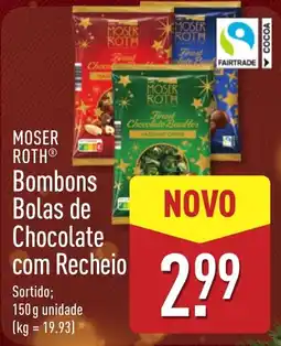 ALDI moser roth bombons bolas de chocolate com recheio promoção