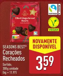 ALDI seasons best corações recheados promoção