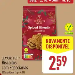 ALDI Seasons best biscoitos com especiarias promoção