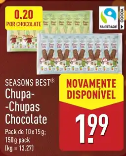 ALDI Seasons best chupa-chupas chocolate promoção