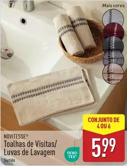 ALDI Novitesse toalhas de visitas/luvas de lavagem sortido promoção