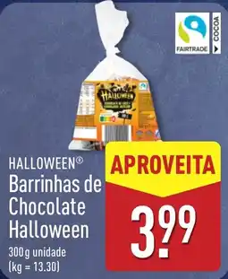 ALDI Halloween barrinhas de chocolate halloween promoção