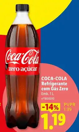 Lidl coca-cola refrigerante com gás zero promoção