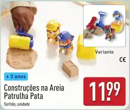 ALDI Construções na Areia Patrulha Pata promoção