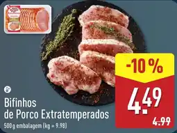 ALDI Bifinhos de Porco Extratemperados promoção