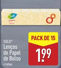 ALDI Solo Lencos de Papel de Bolso promoção