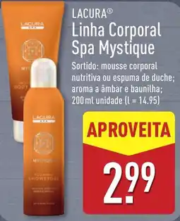 ALDI Lacura linha corporal spa mystique promoção