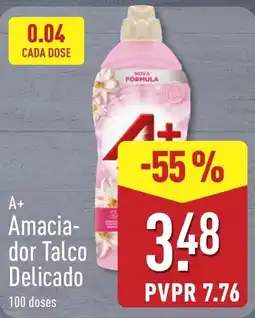 ALDI A+ Amacidor Talco Delicado promoção