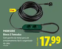 Lidl Parkside bloco 2 tomadas promoção