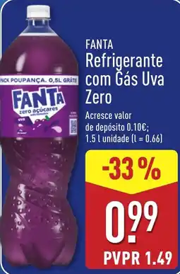 ALDI Fanta refrigerante com gás uva zero promoção