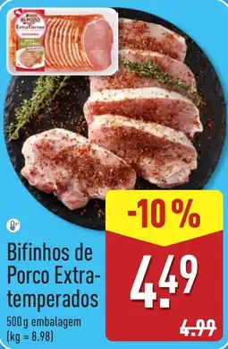 ALDI Bifinhos de Porco Extra-temperados promoção