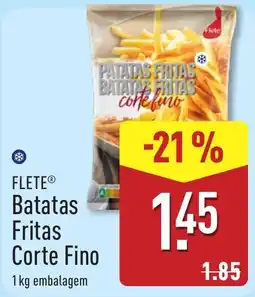 ALDI Flete batatas fritas corte fino promoção