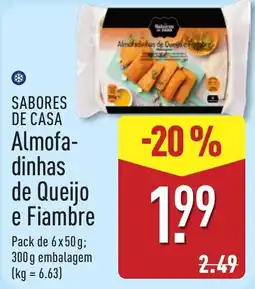 ALDI Sabores de casa almofadinhas de queijo e fiambre promoção