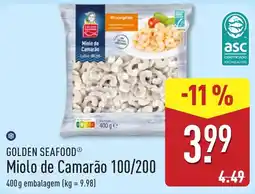 ALDI golden seafood miolo de camarão 100/200 promoção