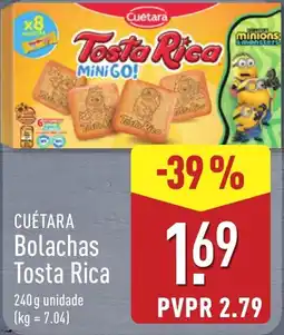 ALDI Cuétara Bolachas Tosta Rica promoção