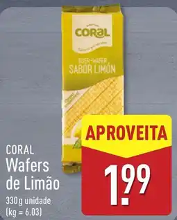 ALDI Coral wafers de limão promoção
