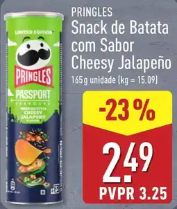ALDI Pringles snack de batata com sabor cheesy jalapeño promoção