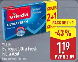 ALDI Vileda Esfregão Ultra Fresh Fibra Azul promoção