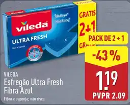 ALDI Vileda esfregão ultra fresh fibra azul promoção